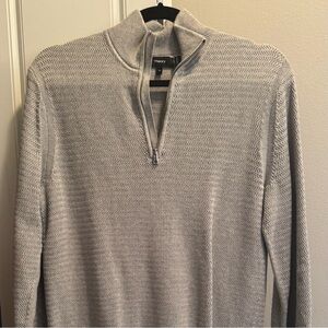 Theory Gray Men's Quarter Zip